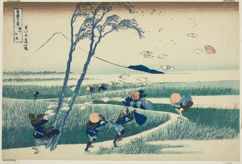 Ejiri in Suruga Province (Sunshu Ejiri), from the series "Thirty-six Views of Mount Fuji (Fugaku sanjurokkei)"