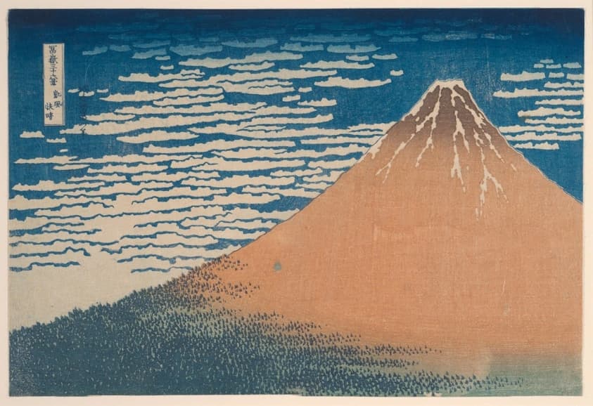 A Mild Breeze on a Fine Day (Gaifu kaisei), from the series "Thirty-six Views of Mount Fuji (Fugaku sanjurokkei)"